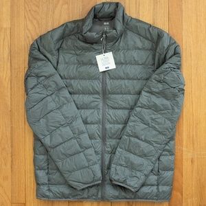 Men Uniqlo Ultra Light Down Jacket Gray Large NWT